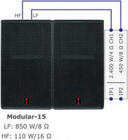 Modular-15 bi-amping über Modular-15sp DDA
