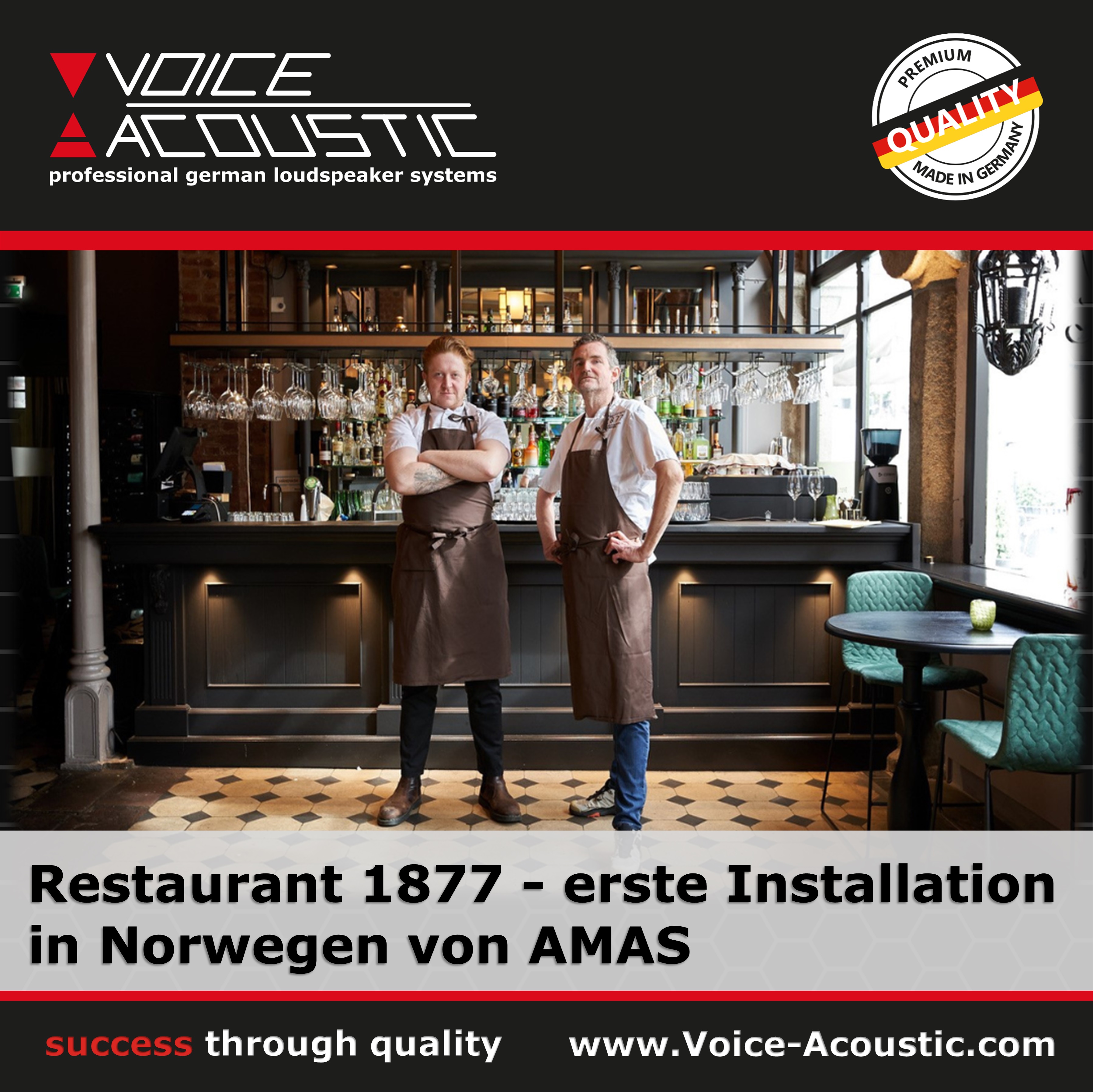 Restaurant 1877 - Erste Installation in Norwegen von AMAS