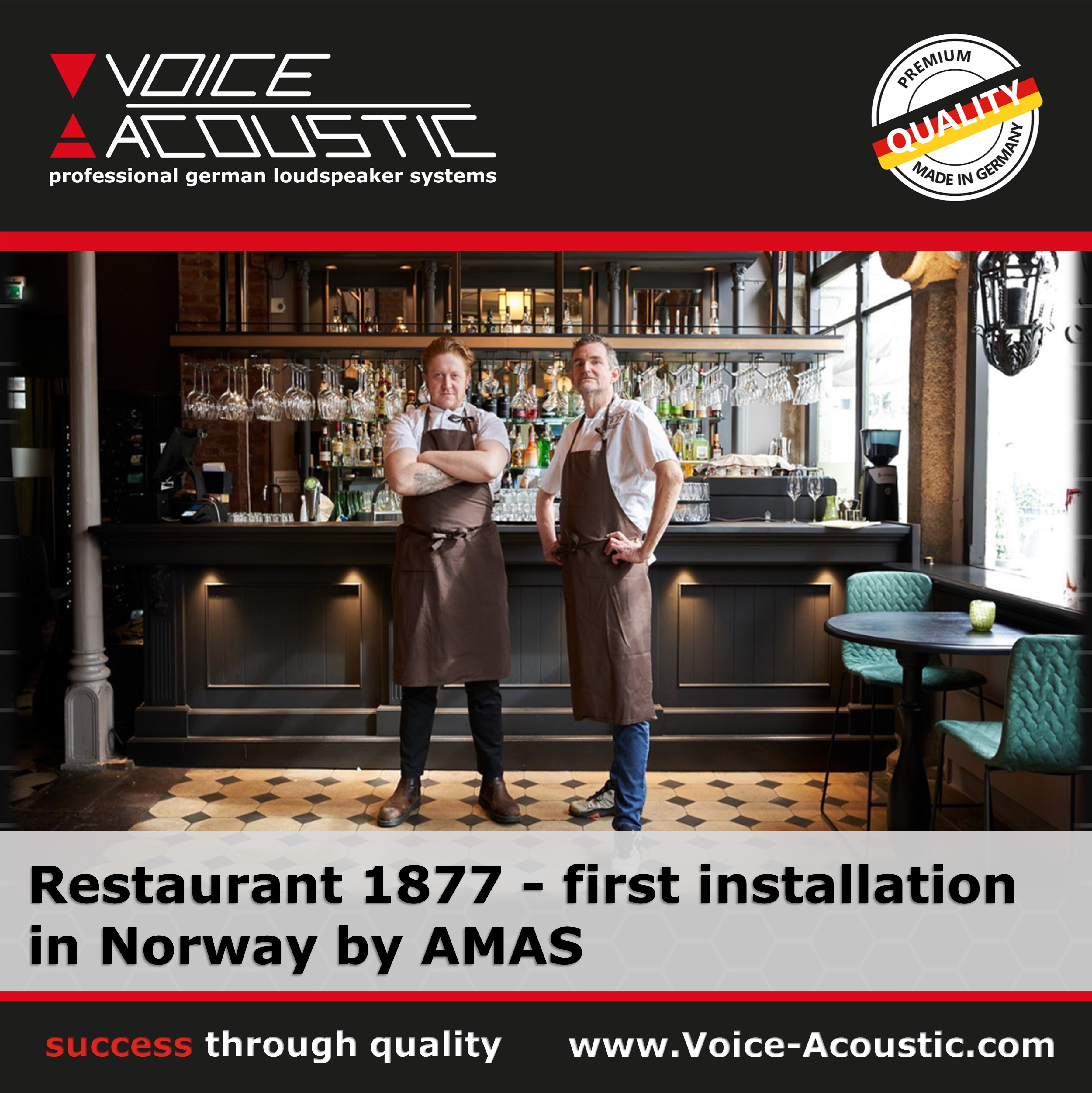 Restaurant 1877 - The first Installation in Norway by AMAS