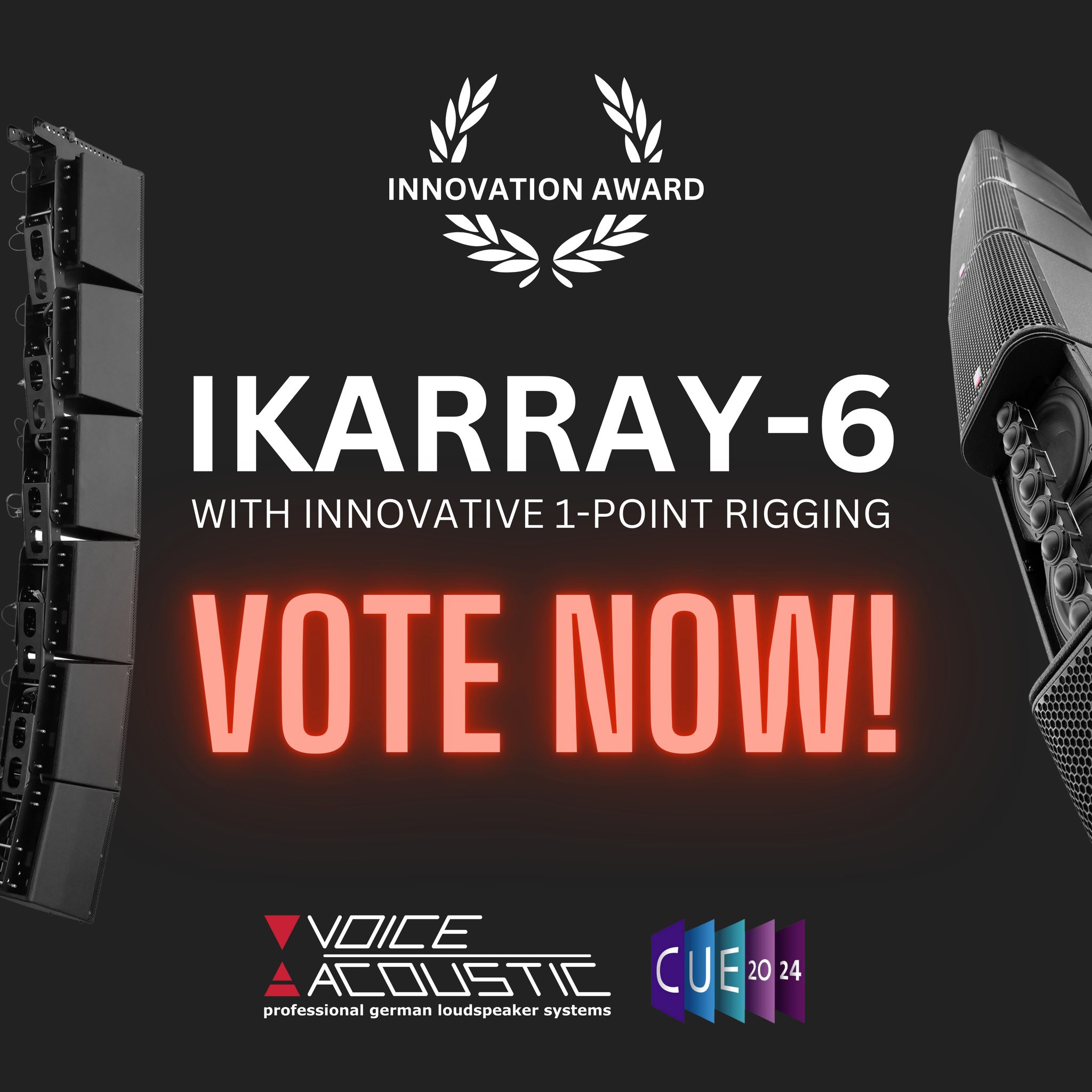 VOICE-ACOUSTIC ist nominiert - Voice-Acoustic Ikarray-6 für den CUE Innovation Audience Award nominiert!