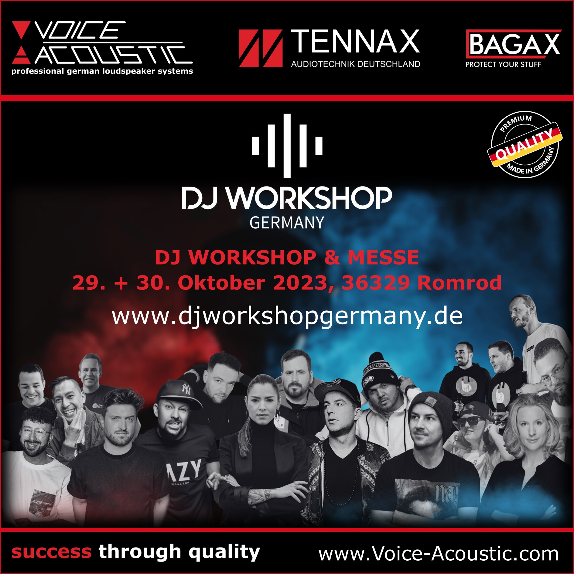 VOICE-ACOUSTIC und TENNAX auf dem DJ Workshop Germany 2023